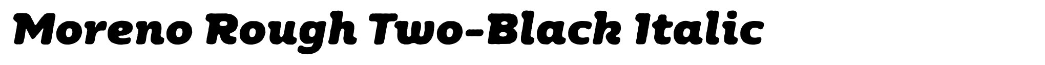 Moreno Rough Two-Black Italic image